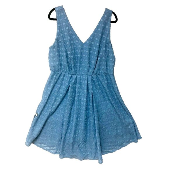 torrid Dresses & Skirts - TORRID Lined Tank Dress‎ Women's14 Blue Gray Nubby V-Neck Diamond Texture